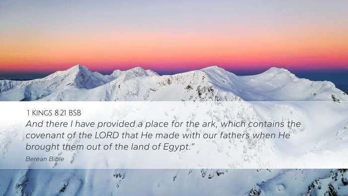 1 Kings 8:21 BSB Bible Verse Image