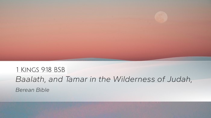 1 Kings 9:18 BSB Bible Verse Image