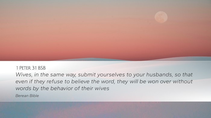 1 Peter 3:1 BSB Bible Verse Image