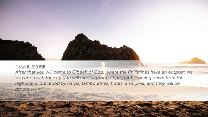 1 Samuel 10:5 BSB Bible Verse Image