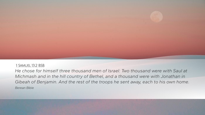 1 Samuel 13:2 BSB Bible Verse Image