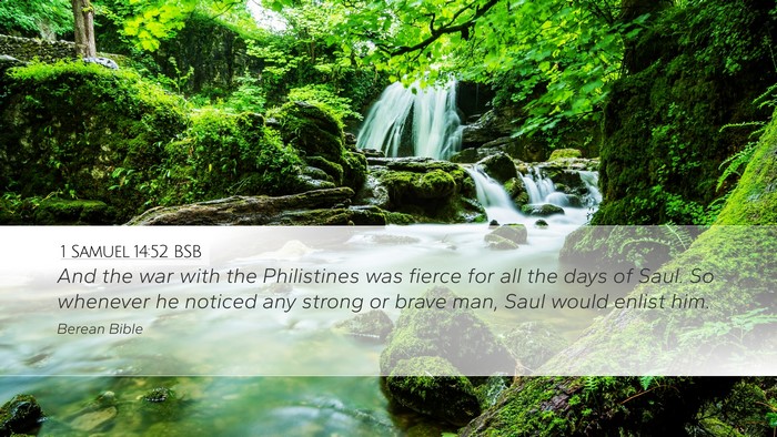 1 Samuel 14:52 BSB Bible Verse Image