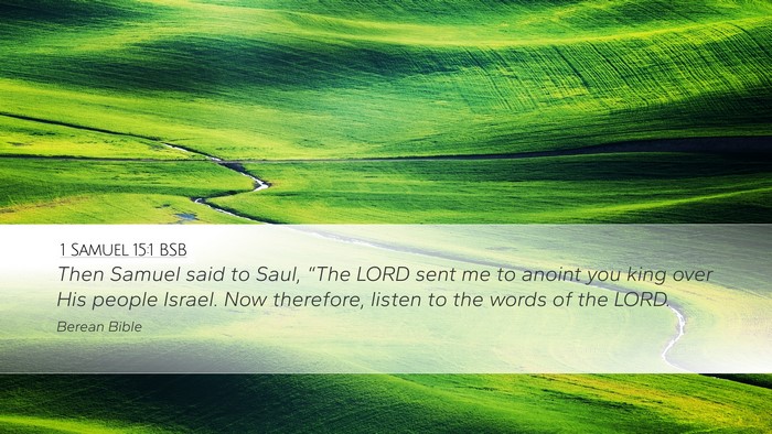 1 Samuel 15:1 BSB Bible Verse Image