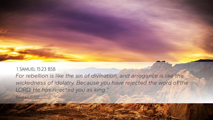 1 Samuel 15:23 BSB Bible Verse Image