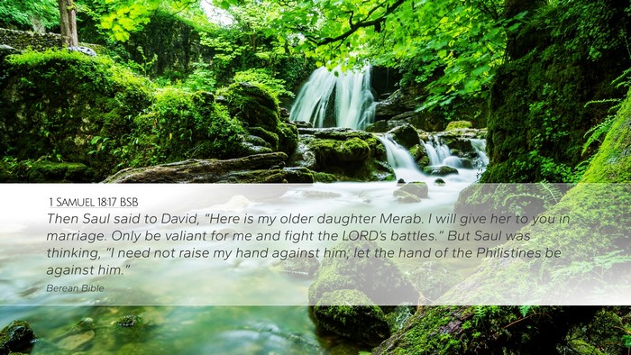 1 Samuel 18:17 BSB Bible Verse Image