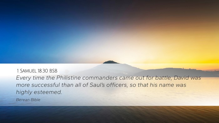 1 Samuel 18:30 BSB Bible Verse Image