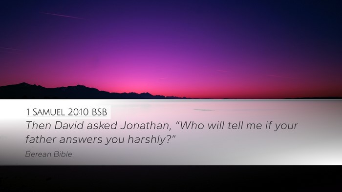 1 Samuel 20:10 BSB Desktop Wallpaper - Then David asked Jonathan, “Who will tell me if - Desktop Bible Verse Wallpaper