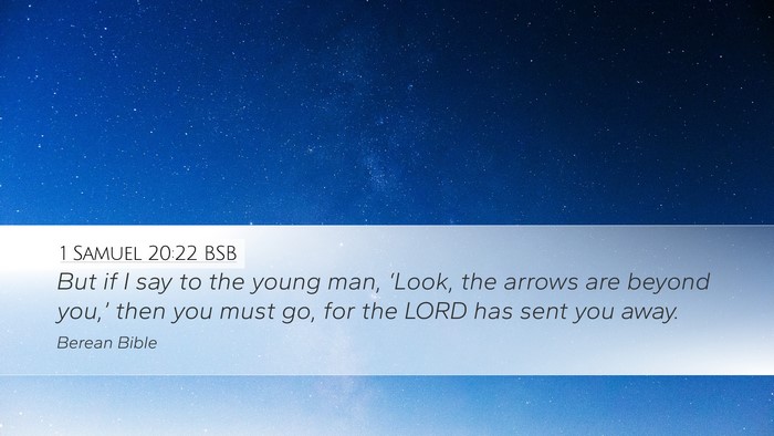 1 Samuel 20:22 BSB Desktop Wallpaper - But if I say to the young man, ‘Look, the - Desktop Bible Verse Wallpaper