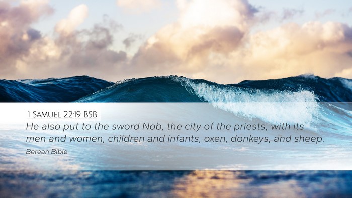 1 Samuel 22:19 BSB Bible Verse Image