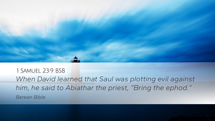 1 Samuel 23:9 BSB Bible Verse Image