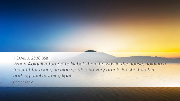 1 Samuel 25:36 BSB Bible Verse Image
