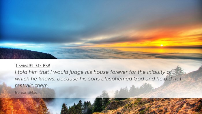 1 Samuel 3:13 BSB Bible Verse Image