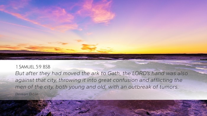 1 Samuel 5:9 BSB Bible Verse Image