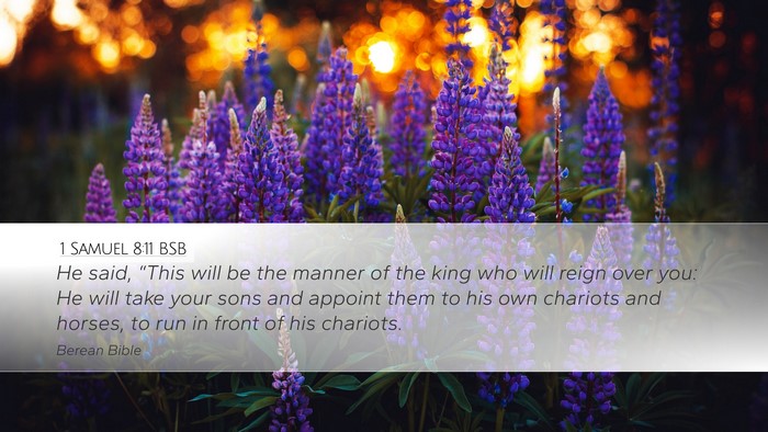 1 Samuel 8:11 BSB Bible Verse Image