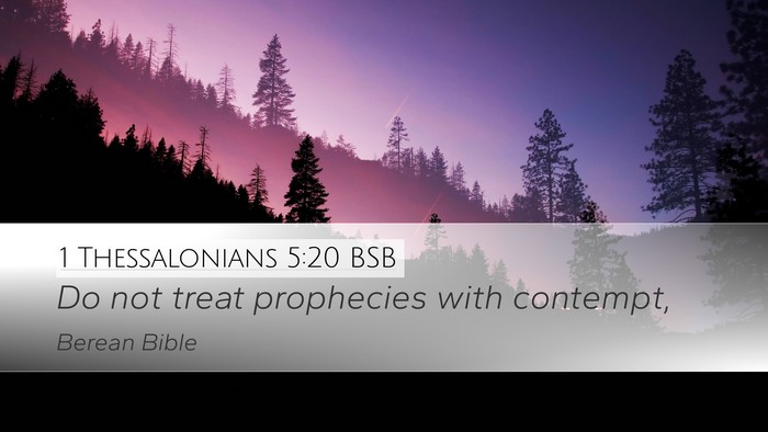 1 Thessalonians 5:20 BSB Bible Verse Image