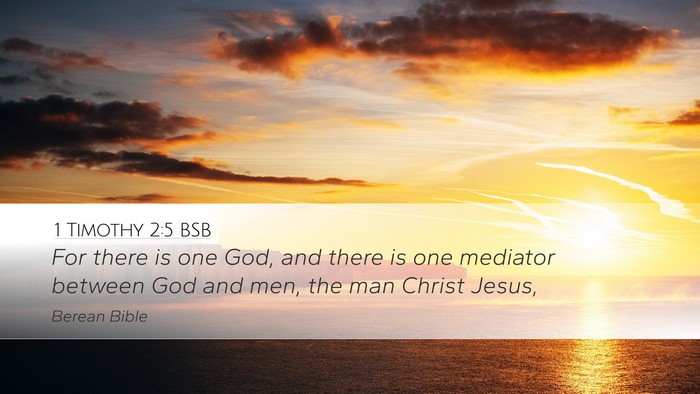 1 Timothy 2:5 BSB Bible Verse Image
