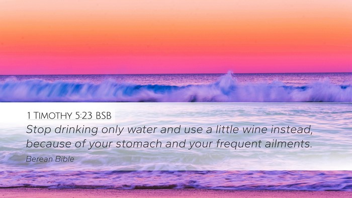 1 Timothy 5:23 BSB Bible Verse Image