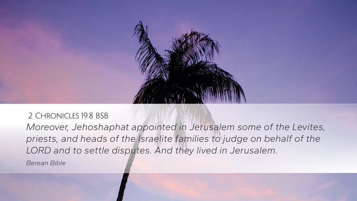 2 Chronicles 19:8 BSB Bible Verse Image