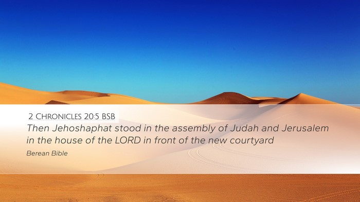 2 Chronicles 20:5 BSB Bible Verse Image
