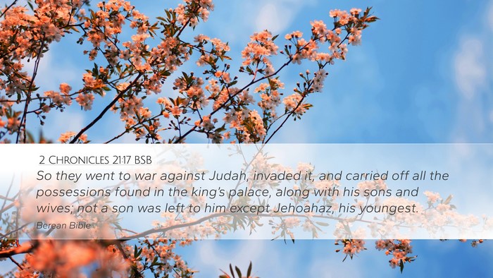2 Chronicles 21:17 BSB Bible Verse Image