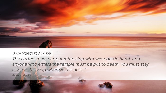 2 Chronicles 23:7 BSB Bible Verse Image