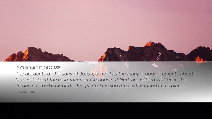 2 Chronicles 24:27 BSB Bible Verse Image