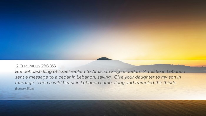 2 Chronicles 25:18 BSB Bible Verse Image