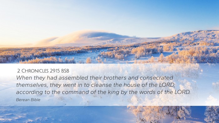 2 Chronicles 29:15 BSB Bible Verse Image