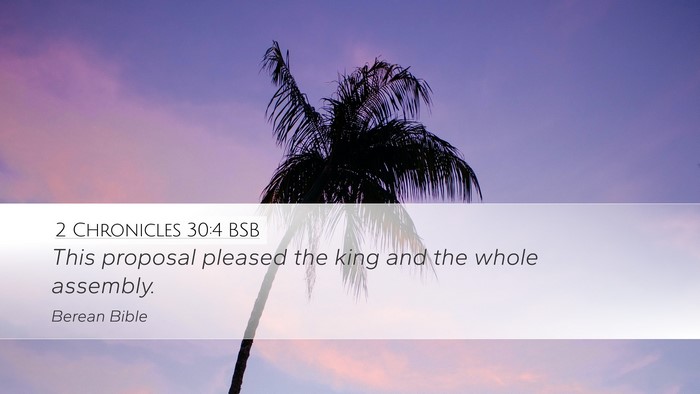 2 Chronicles 30:4 BSB Bible Verse Image