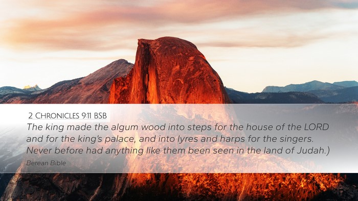 2 Chronicles 9:11 BSB Bible Verse Image