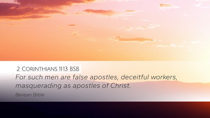 2 Corinthians 11:13 BSB Bible Verse Image