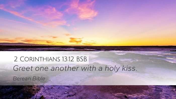 2 Corinthians 13:12 BSB Bible Verse Image