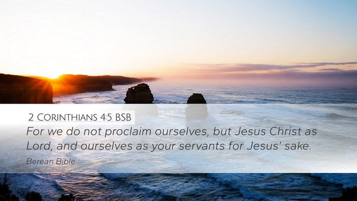 2 Corinthians 4:5 BSB Bible Verse Image