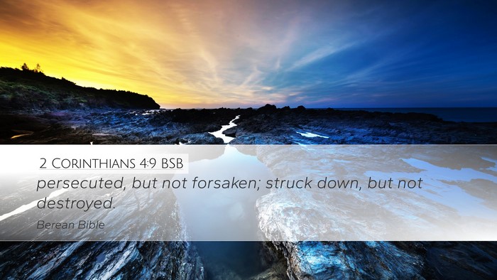 2 Corinthians 4:9 BSB Bible Verse Image