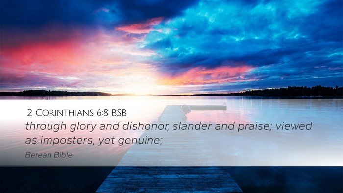 2 Corinthians 6:8 BSB Bible Verse Image