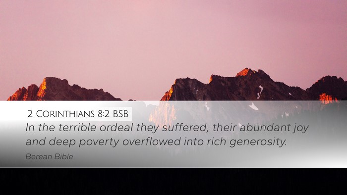 2 Corinthians 8:2 BSB Bible Verse Image