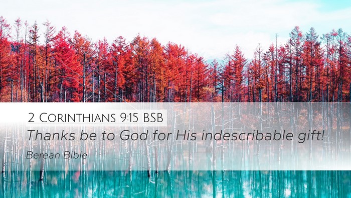 2 Corinthians 9:15 BSB Bible Verse Image