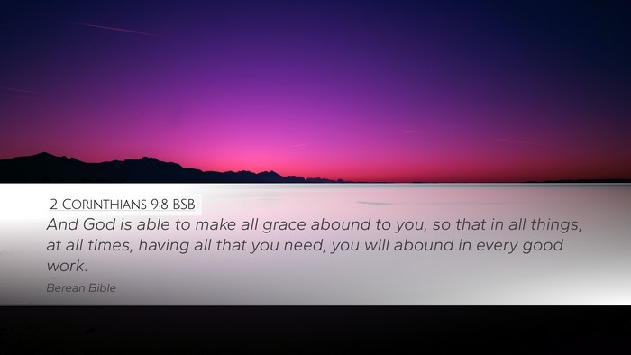 2 Corinthians 9:8 BSB Bible Verse Image