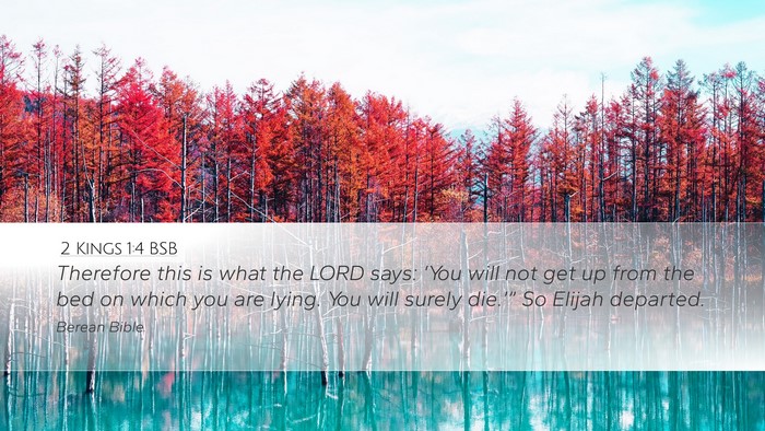 2 Kings 1:4 BSB Desktop Wallpaper - Therefore this is what the LORD says: ‘You will - Desktop Bible Verse Wallpaper