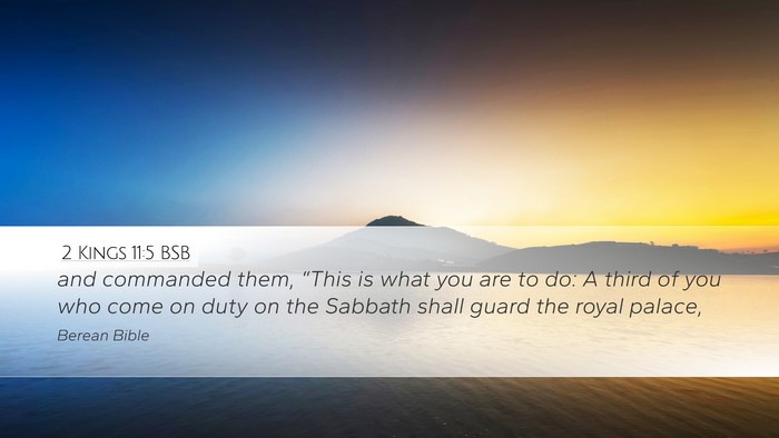 2 Kings 11:5 BSB Bible Verse Image