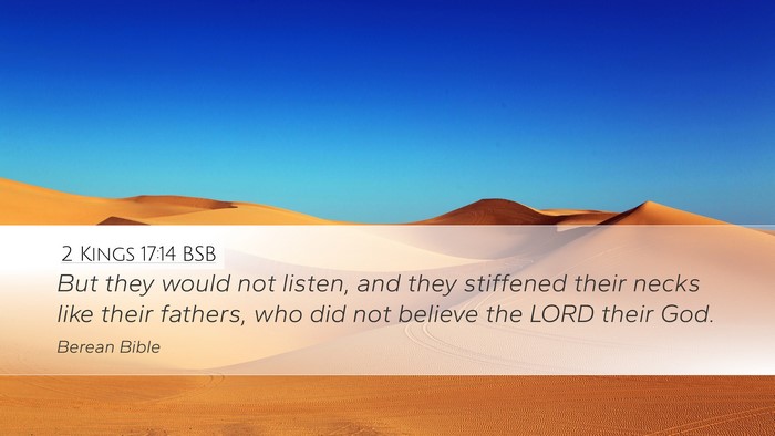 2 Kings 17:14 BSB Bible Verse Image