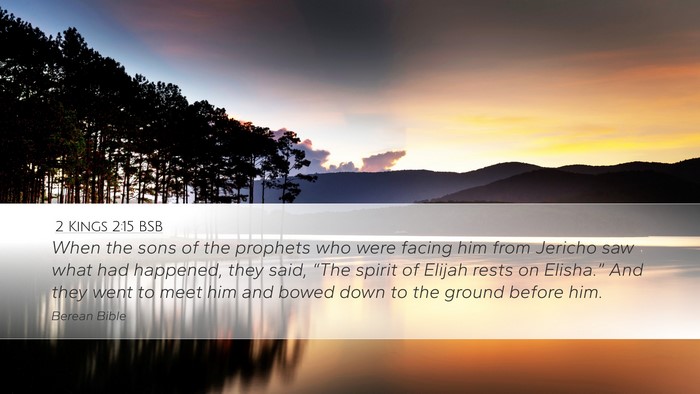 2 Kings 2:15 BSB Bible Verse Image