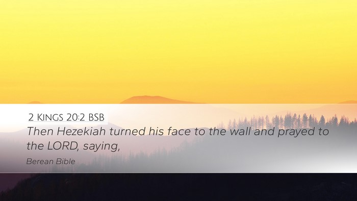 2 Kings 20:2 BSB Desktop Wallpaper - Then Hezekiah turned his face to the wall and - Desktop Bible Verse Wallpaper