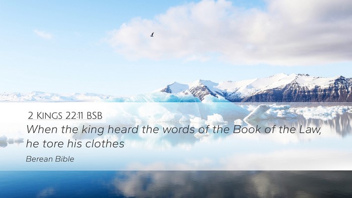 2 Kings 22:11 BSB Desktop Wallpaper - When the king heard the words of the Book of the - Desktop Bible Verse Wallpaper