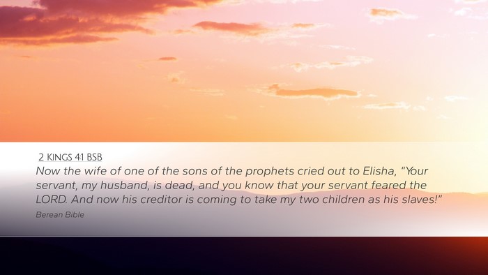 2 Kings 4:1 BSB Bible Verse Image