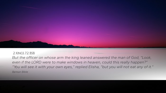 2 Kings 7:2 BSB Bible Verse Image