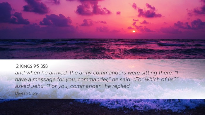 2 Kings 9:5 BSB Bible Verse Image
