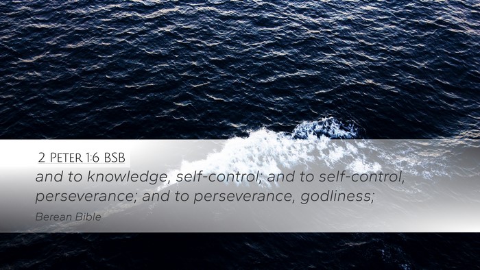 2 Peter 1:6 BSB Bible Verse Image