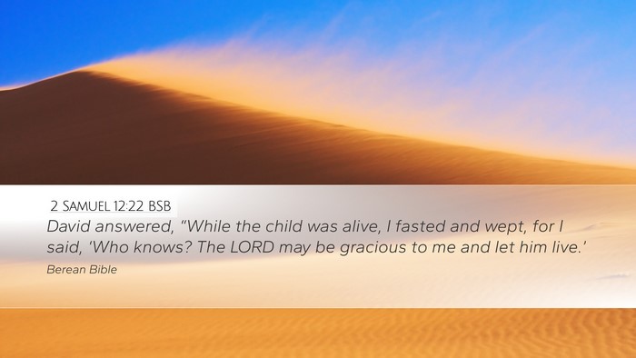 2 Samuel 12:22 BSB Bible Verse Image