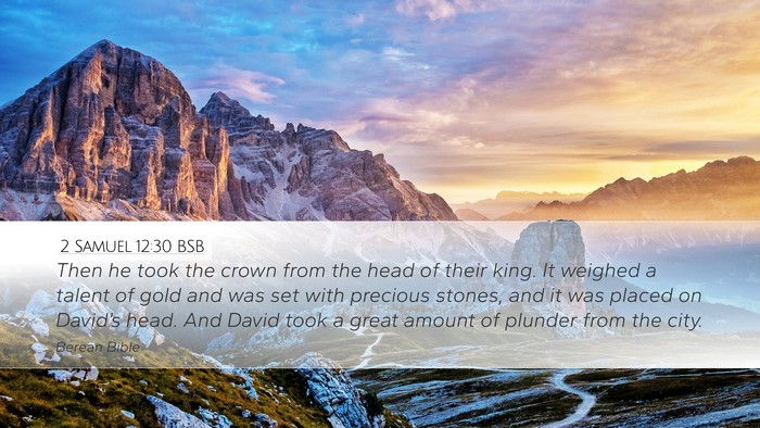 2 Samuel 12:30 BSB Bible Verse Image
